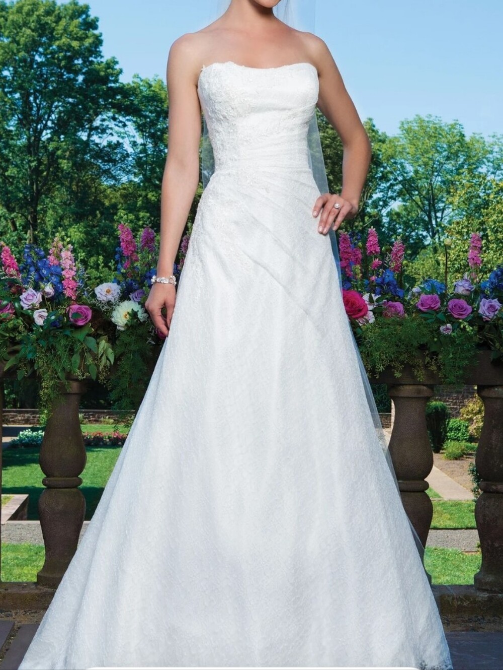 Sincerity Strapless Ivory A-Line Wedding Dress